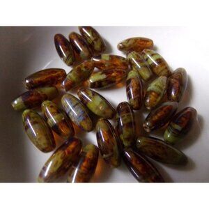 Multicolor Oval Beads